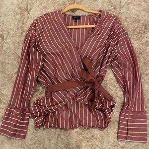 Red and White striped Blouse